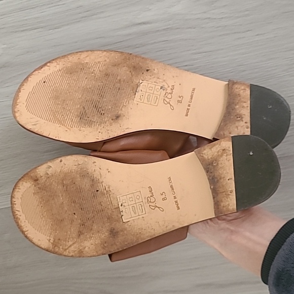 J. Crew Menorca padded twist-knot sandals Leather Brown Sz 8.5 Coastal Grandma - Picture 4 of 6